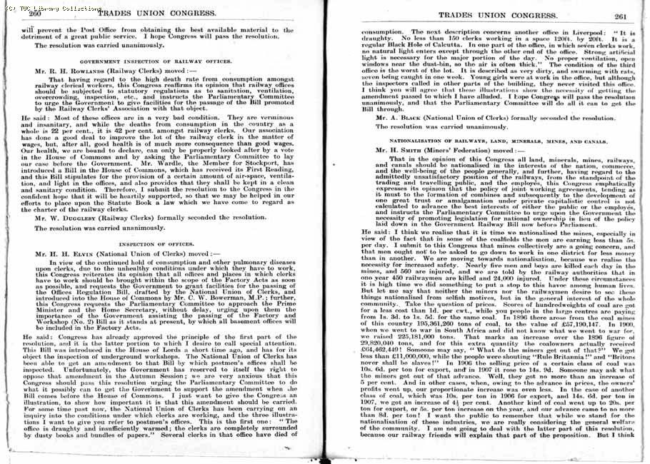 TUC Report, 1912
