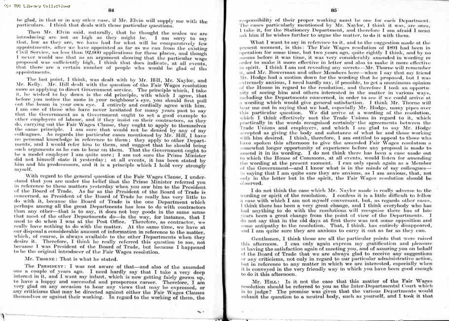 TUC Report, 1912