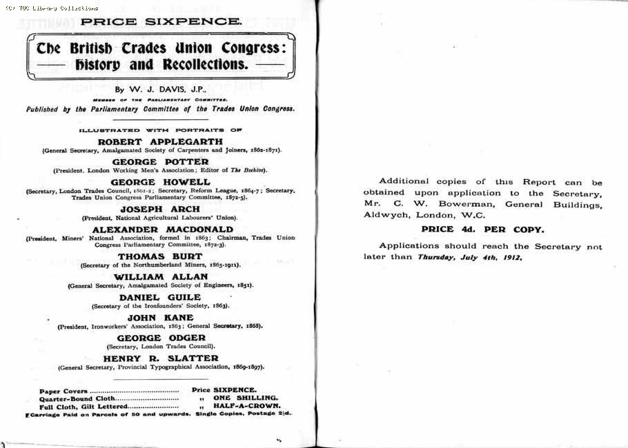 TUC Report, 1912