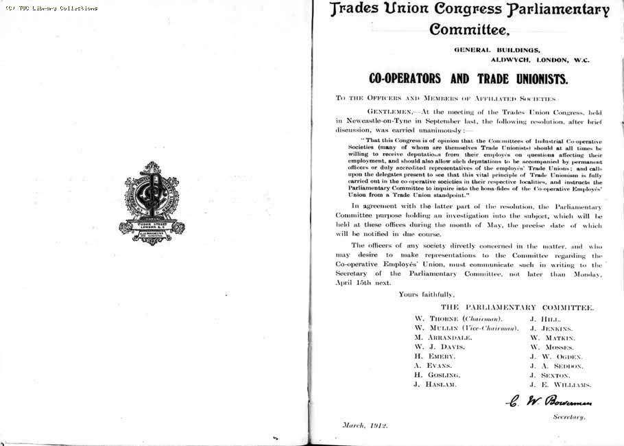 TUC Report, 1912