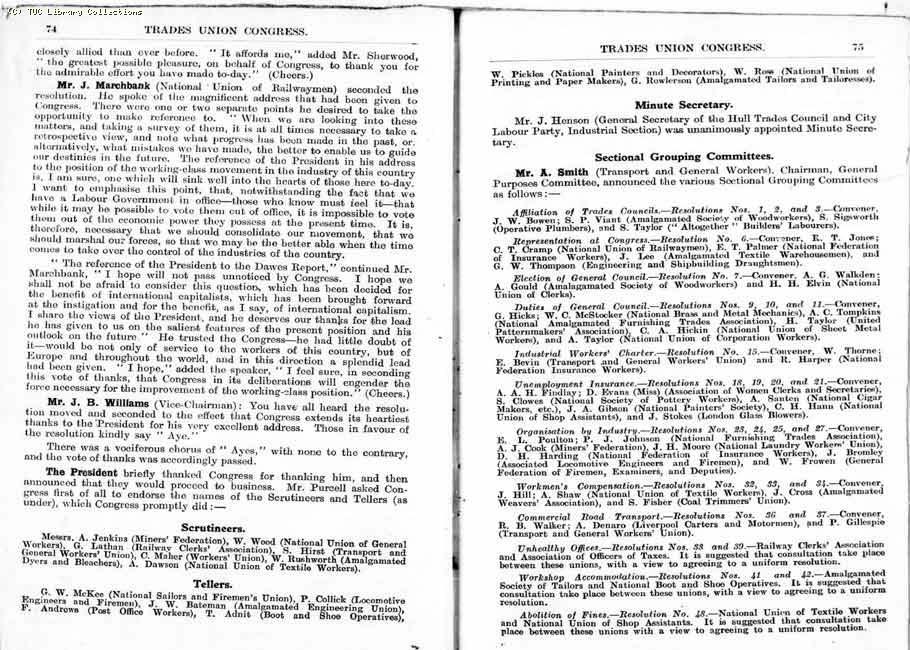 TUC Report, 1924