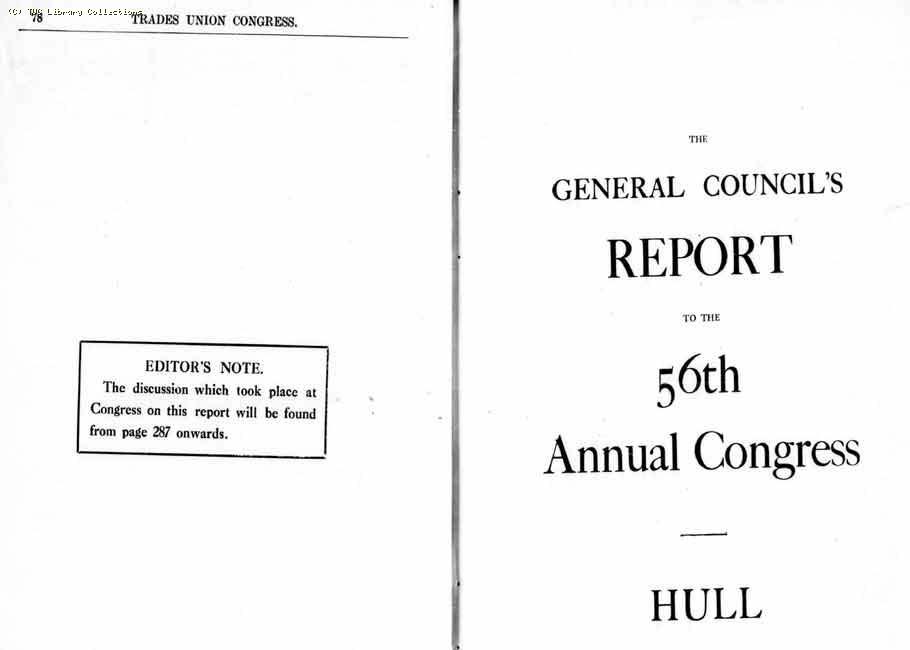 TUC Report, 1924