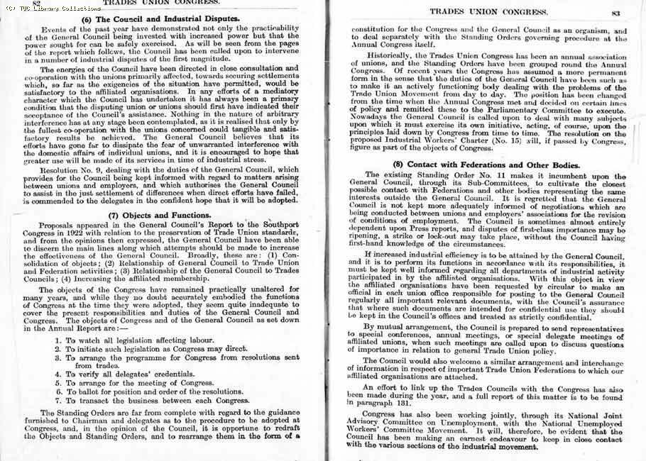 TUC Report, 1924
