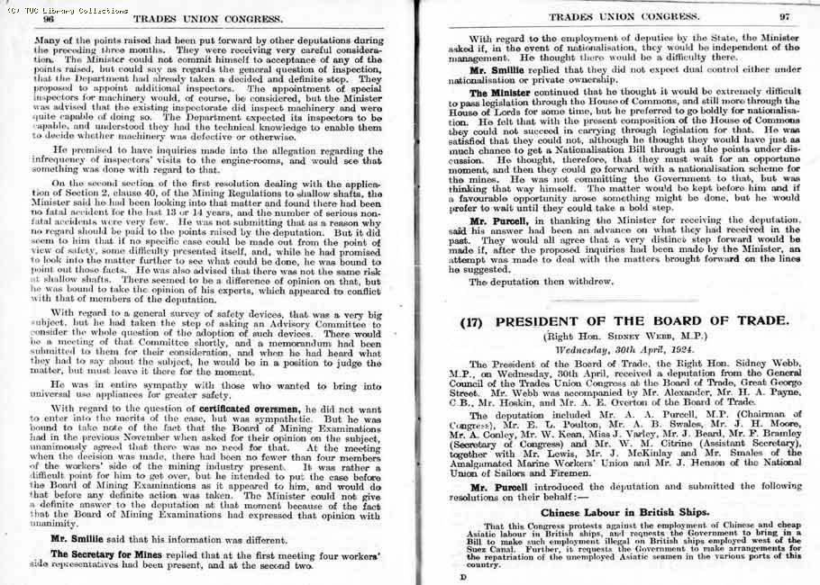 TUC Report, 1924