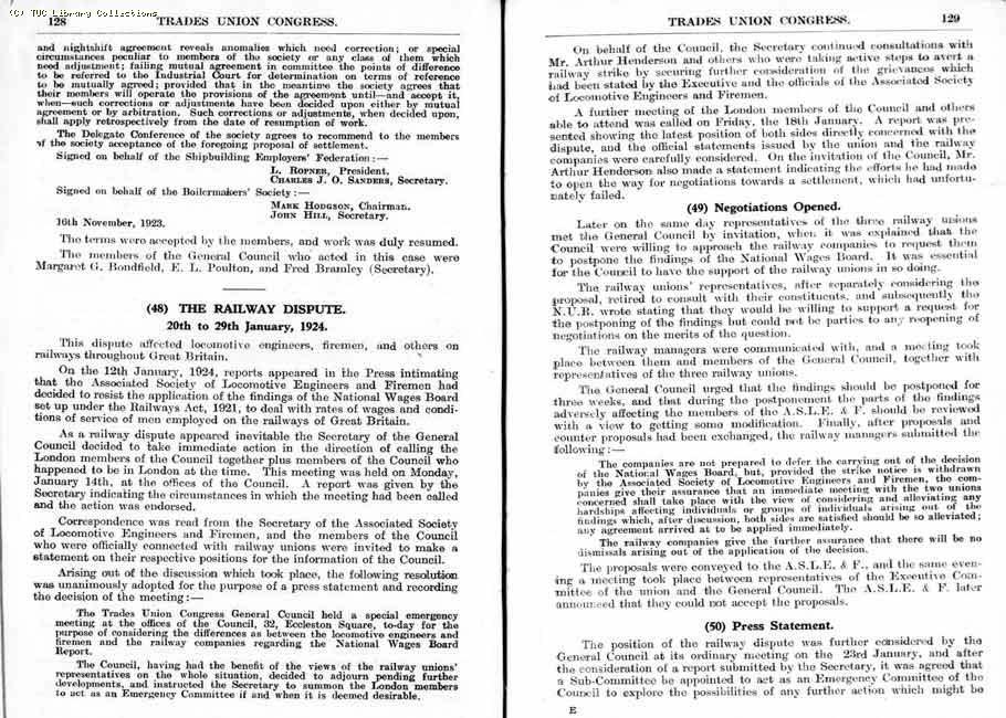 TUC Report, 1924