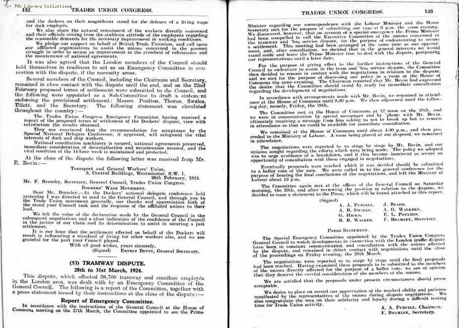 TUC Report, 1924