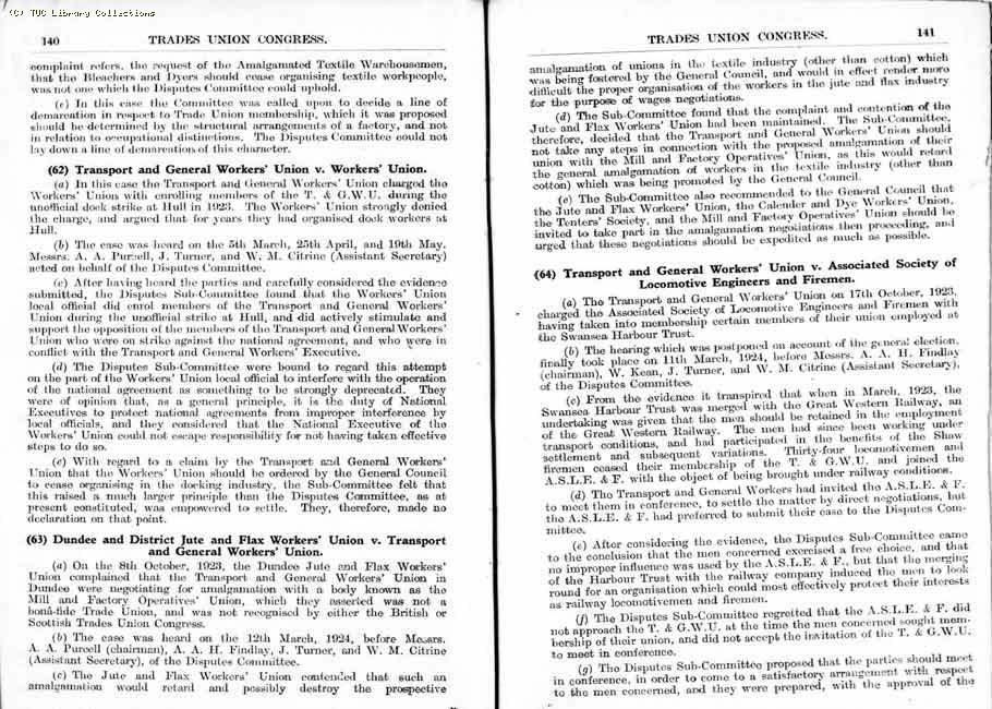 TUC Report, 1924