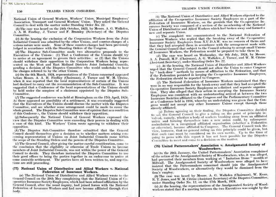 TUC Report, 1924