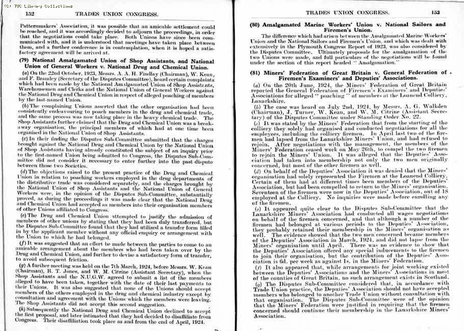 TUC Report, 1924