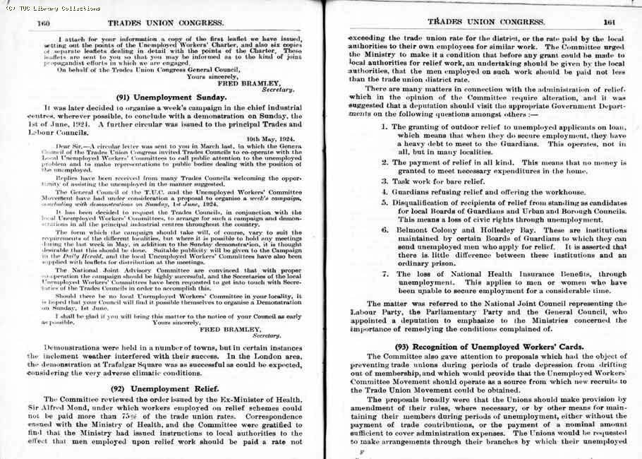 TUC Report, 1924