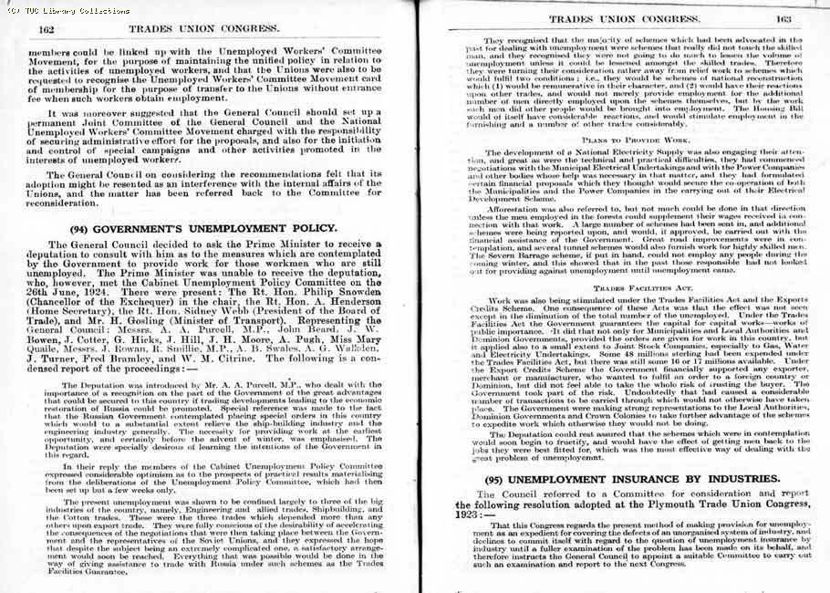 TUC Report, 1924