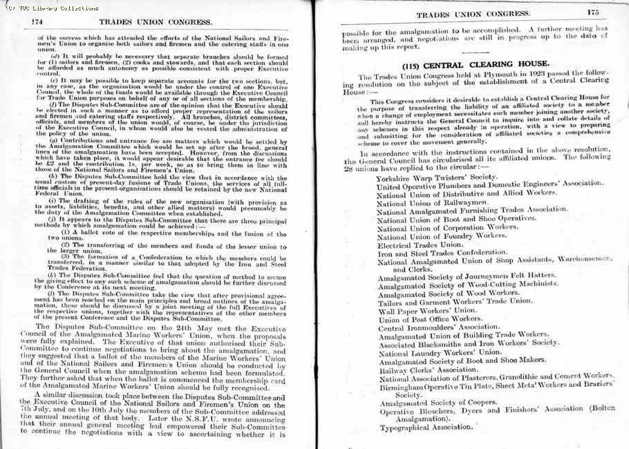 TUC Report, 1924
