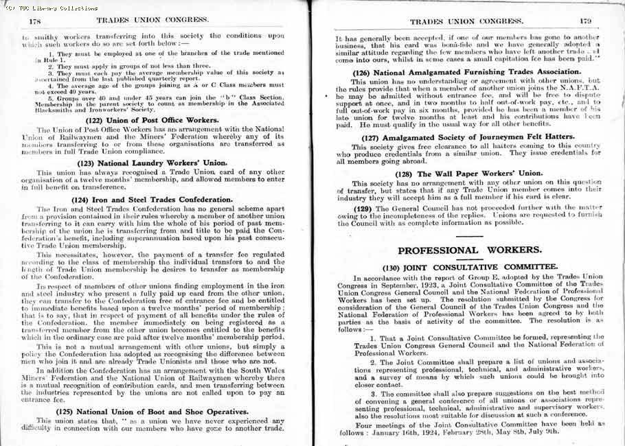 TUC Report, 1924