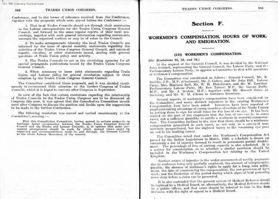 TUC Report, 1924