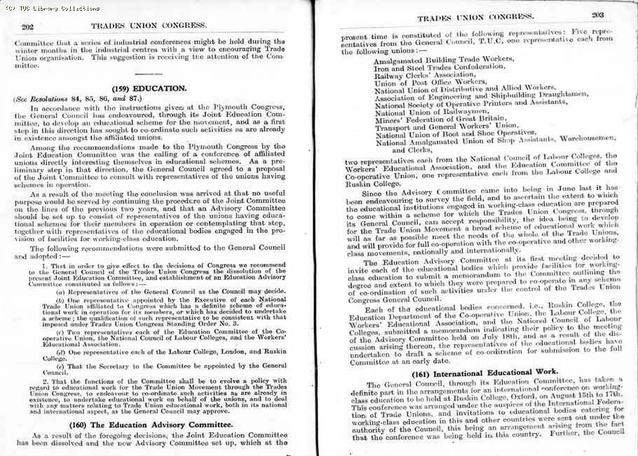 TUC Report, 1924