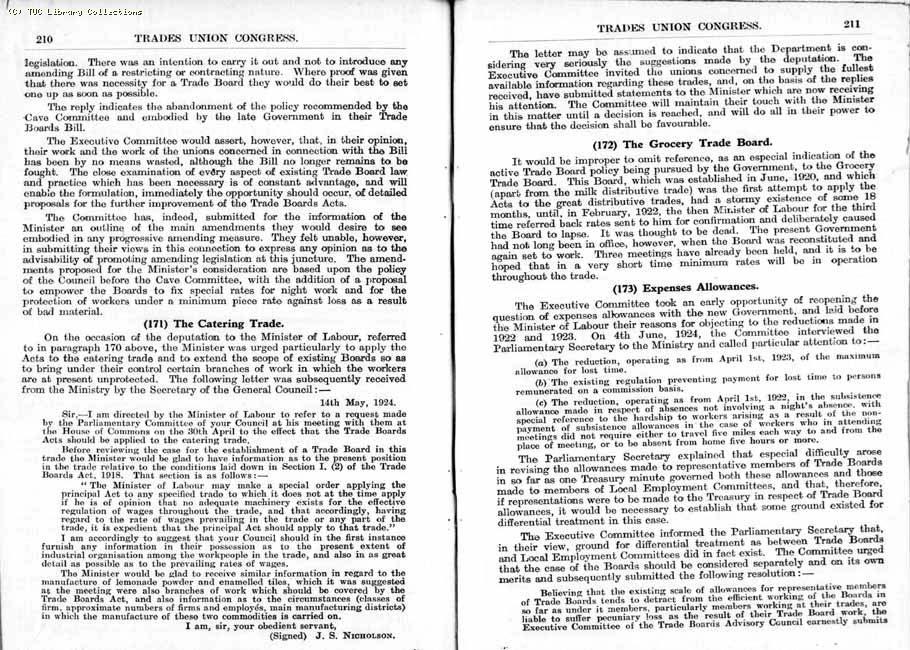TUC Report, 1924