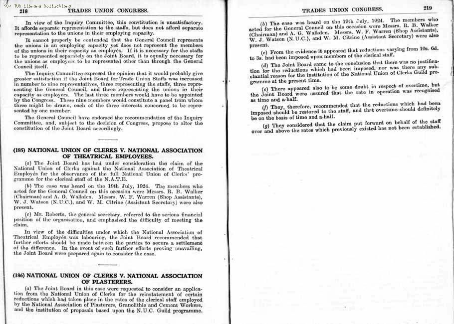 TUC Report, 1924