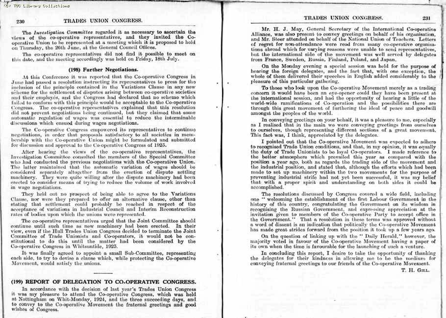 TUC Report, 1924