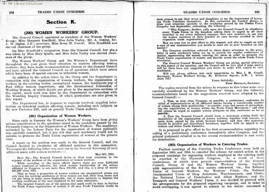 TUC Report, 1924