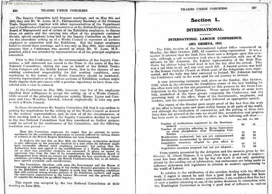 TUC Report, 1924