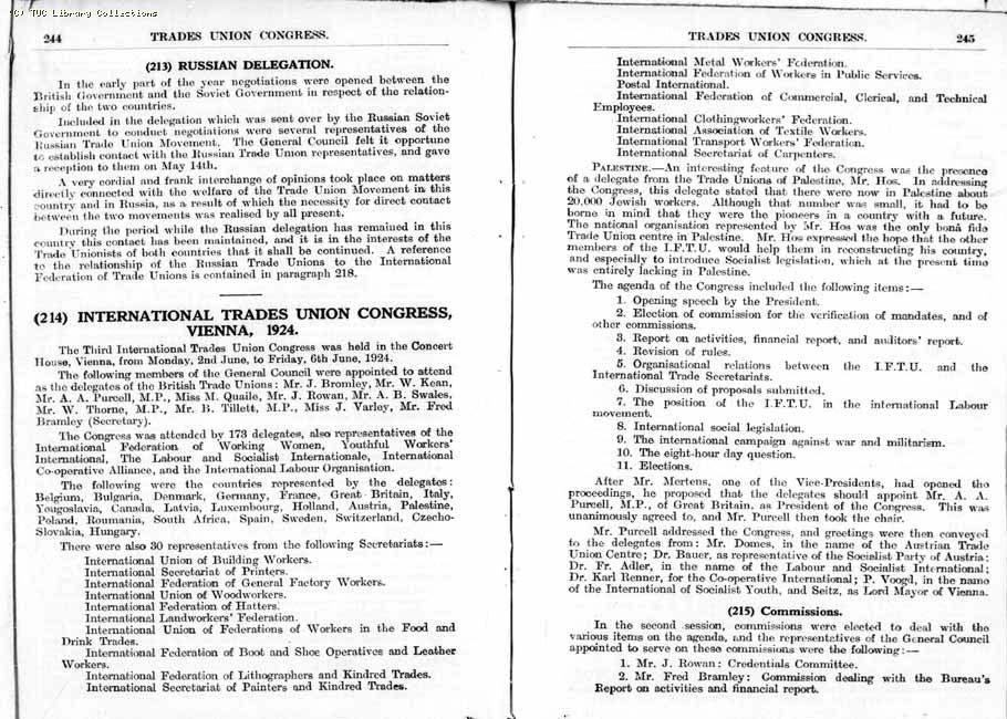 TUC Report, 1924