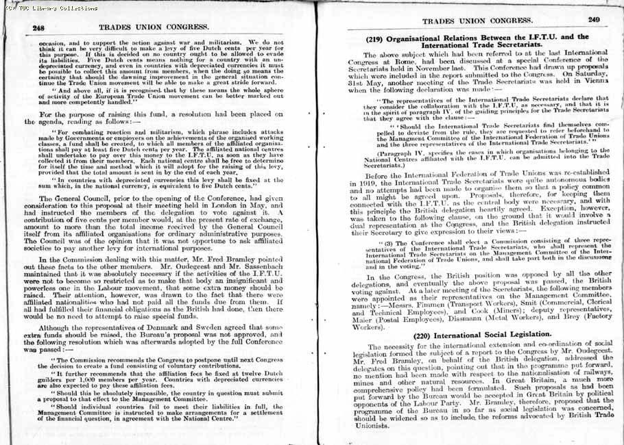 TUC Report, 1924