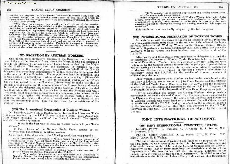 TUC Report, 1924
