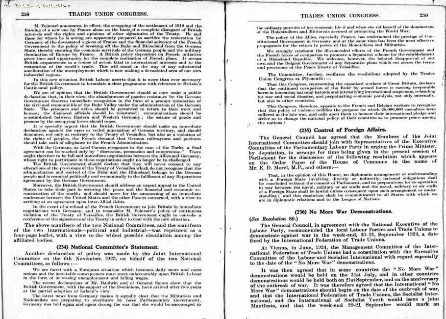 TUC Report, 1924