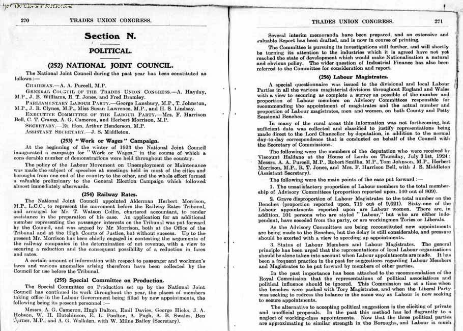 TUC Report, 1924