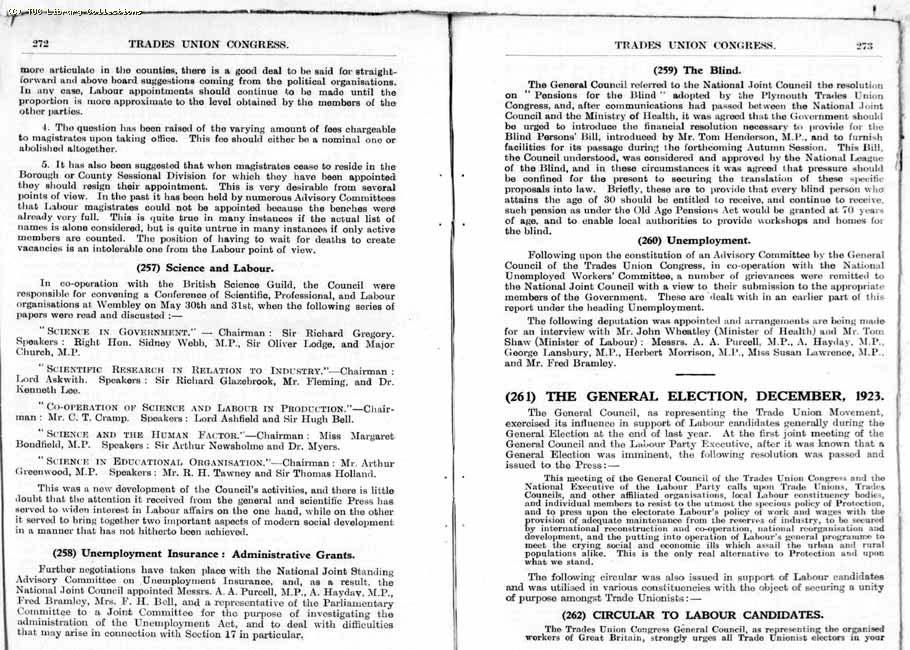 TUC Report, 1924