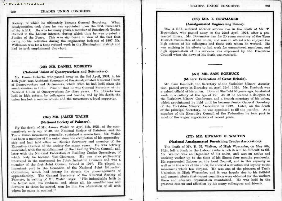 TUC Report, 1924