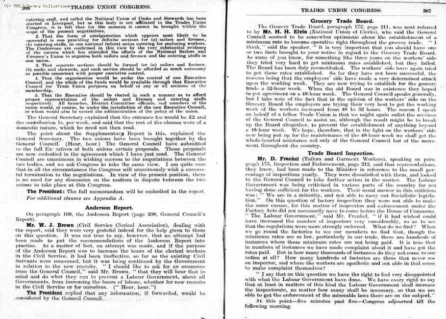 TUC Report, 1924