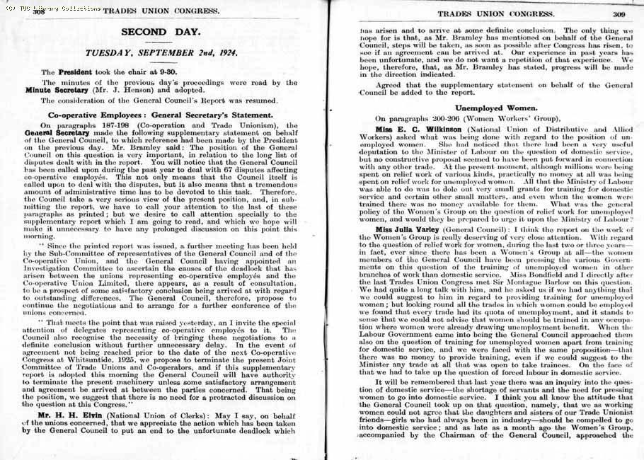 TUC Report, 1924