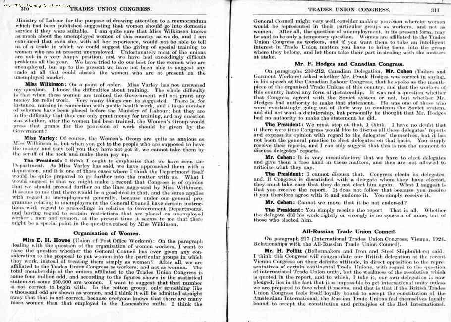 TUC Report, 1924