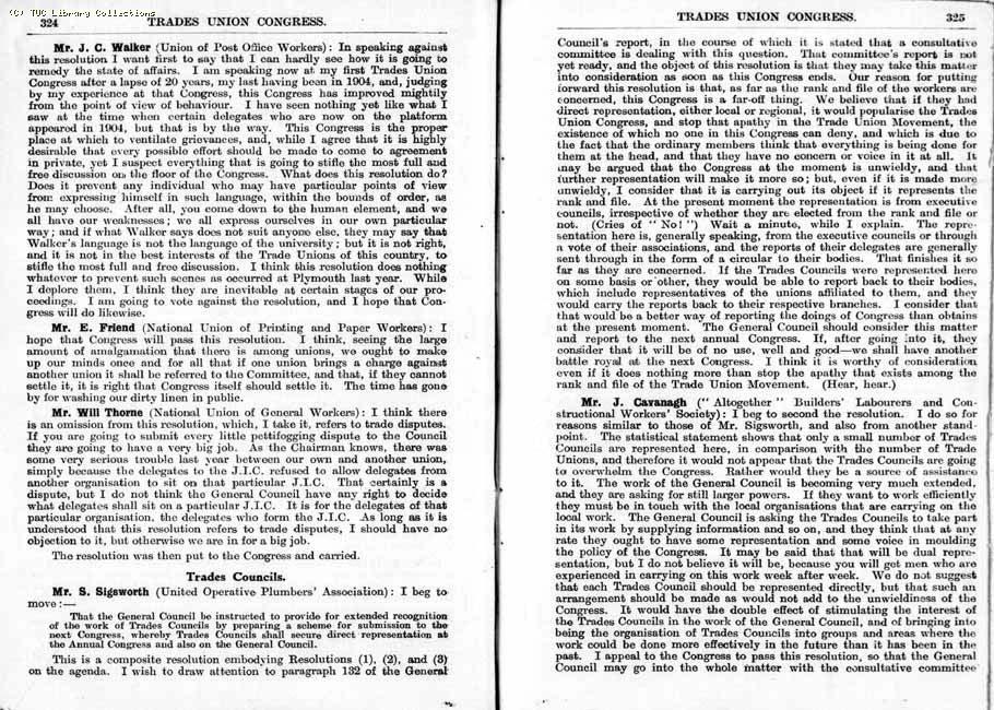 TUC Report, 1924