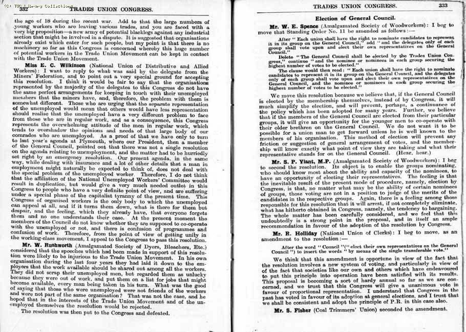 TUC Report, 1924