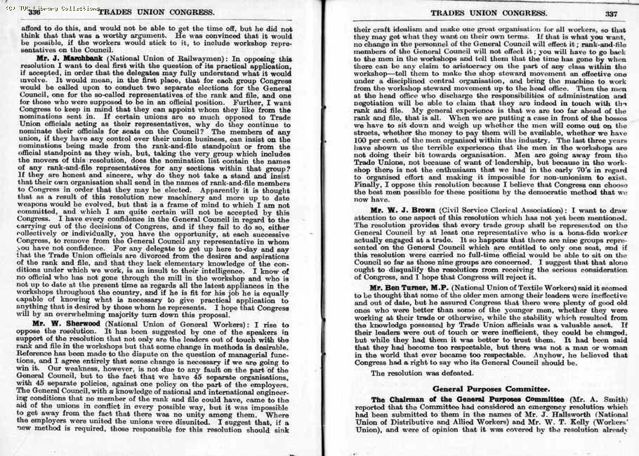 TUC Report, 1924
