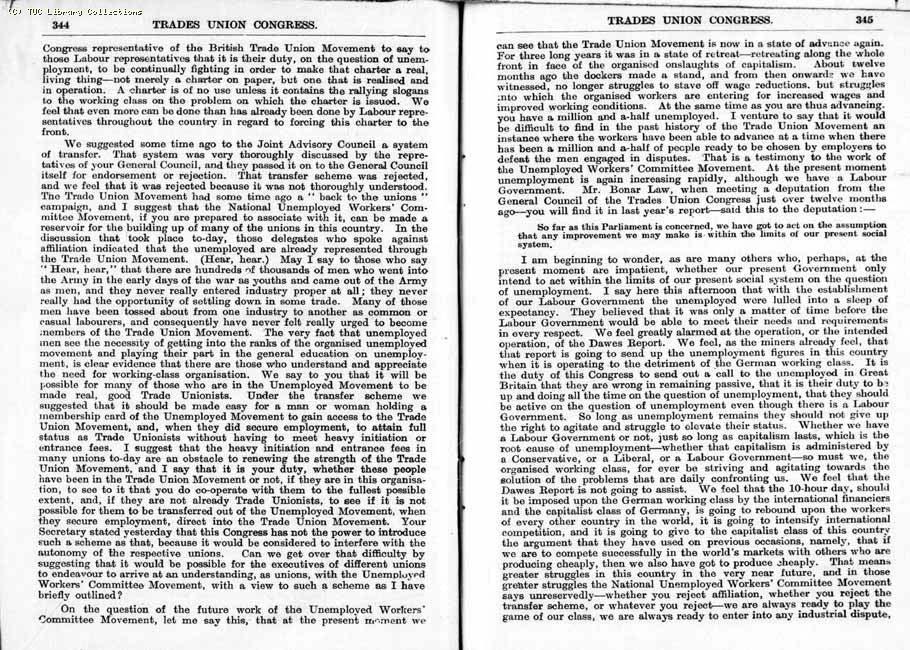 TUC Report, 1924