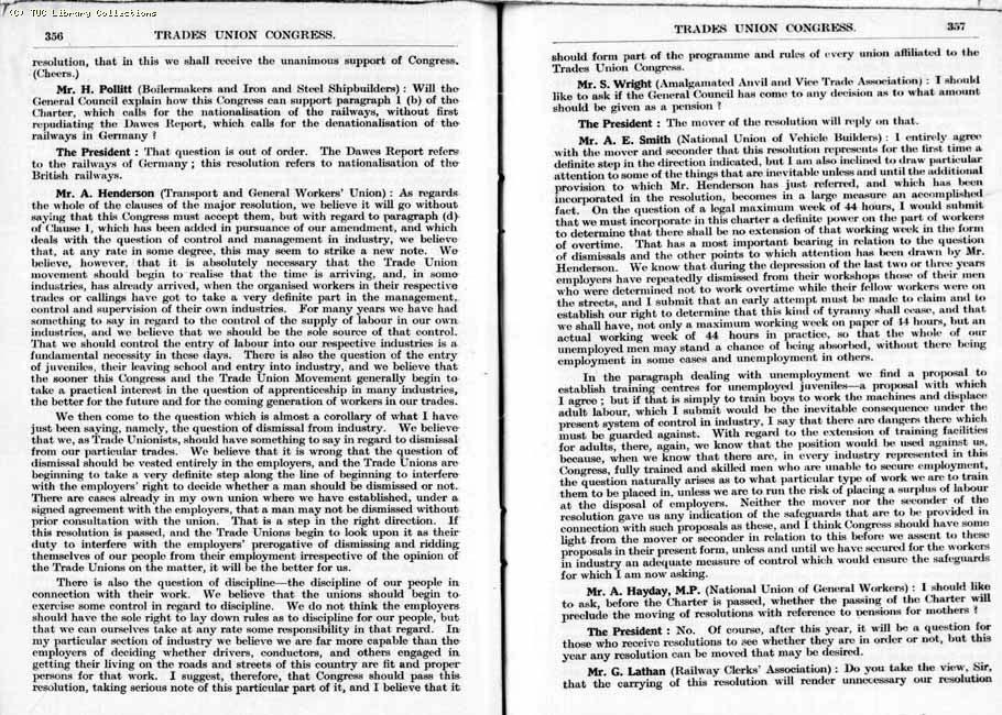TUC Report, 1924