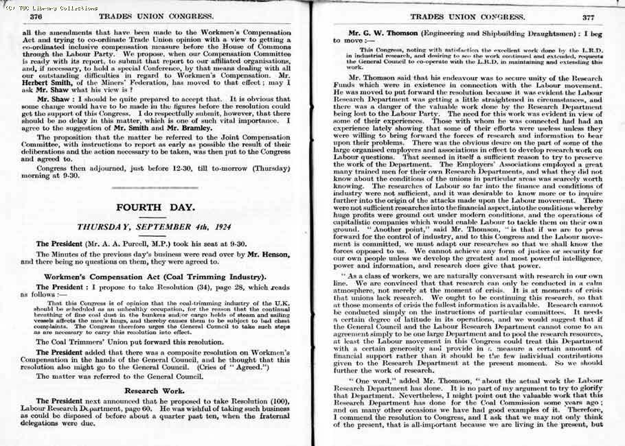 TUC Report, 1924