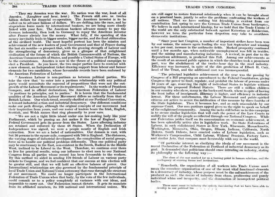 TUC Report, 1924