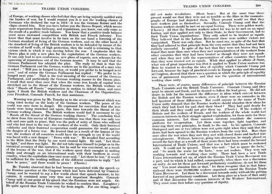 TUC Report, 1924