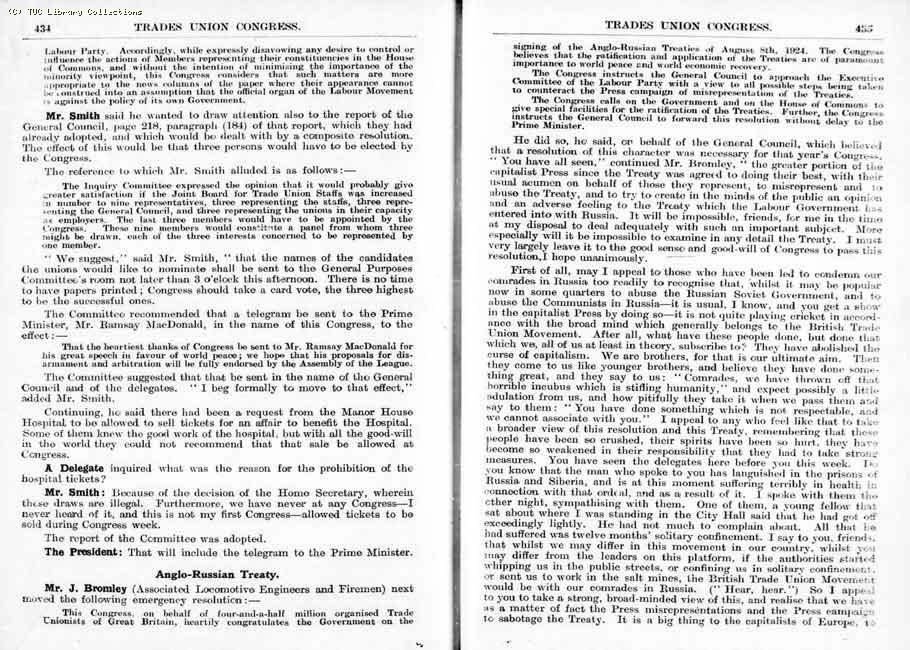 TUC Report, 1924