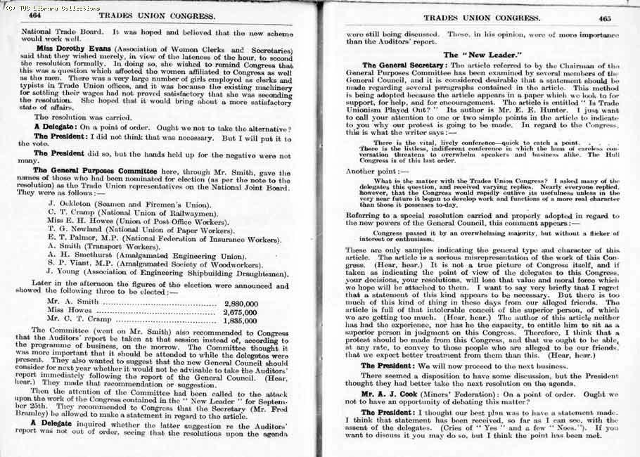 TUC Report, 1924