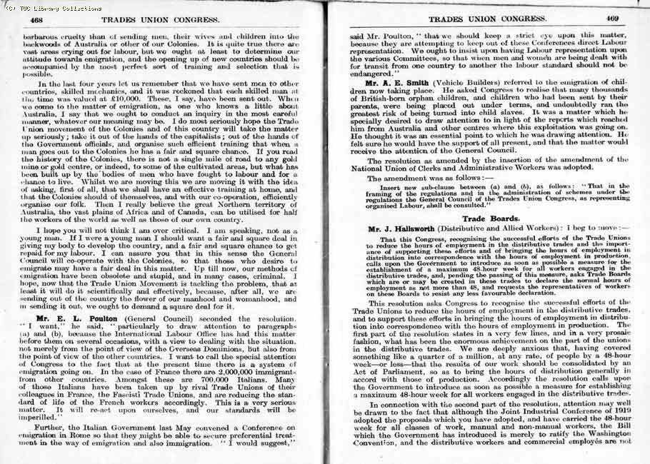 TUC Report, 1924