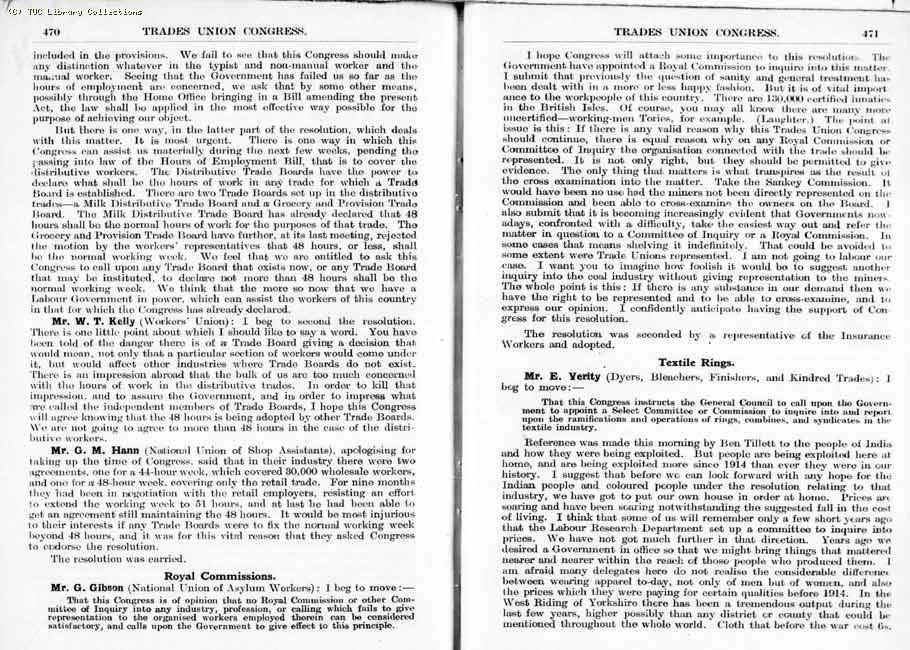 TUC Report, 1924