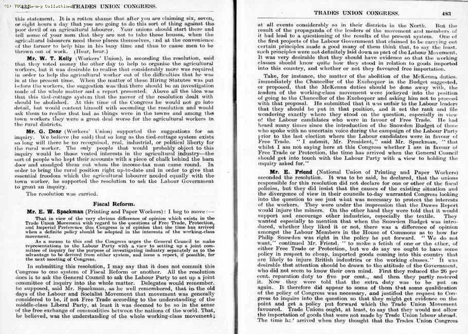 TUC Report, 1924