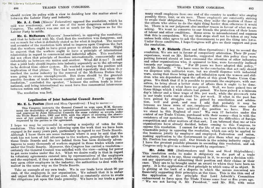 TUC Report, 1924