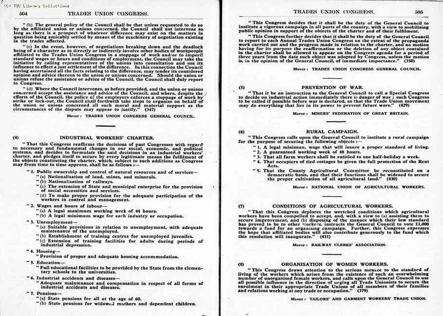 TUC Report, 1924