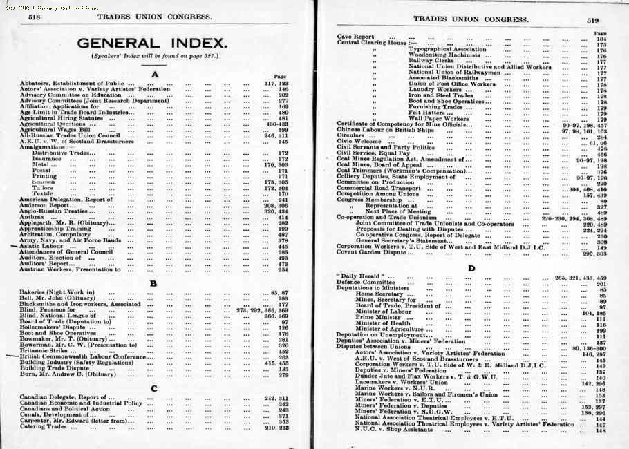 TUC Report, 1924